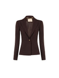 Giacca monopetto moro marrone