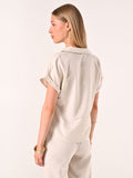 Camicia Boxy Beige in Lino Cotone