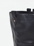 Stivale nero stile texano con gambale alto