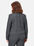 Giacca Curvy in bouclé nera