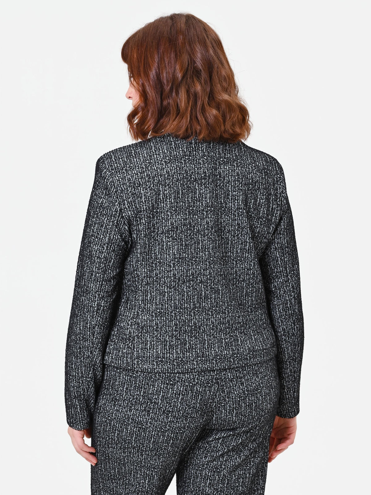Giacca Curvy in bouclé nera