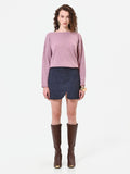 Minigonna blu navy a portafoglio