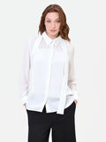 Camicia in georgette panna bianco con fusciacca