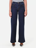 Pantaloni jeans blu navy a palazzo Giorgia Palmas X Rinascimento