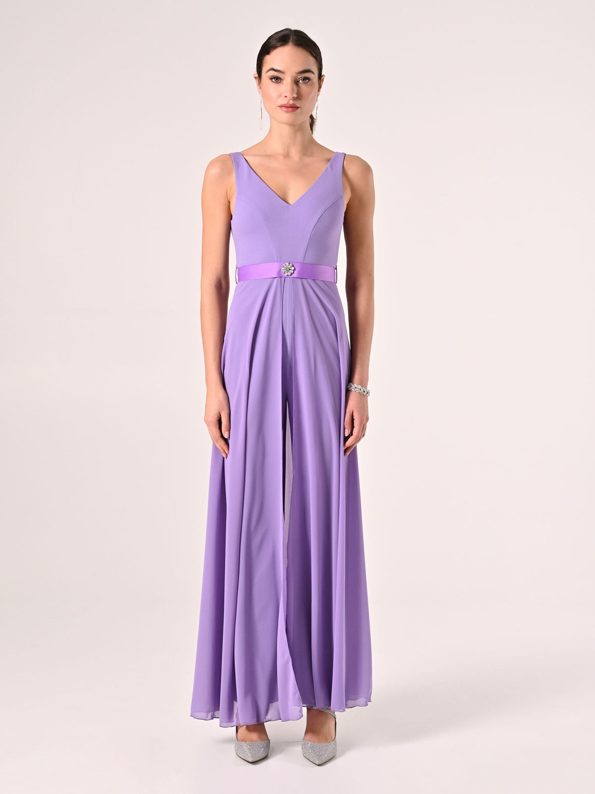 Tuta Viola Lavanda con cinta Gioiello