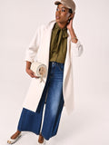 Cappotto Bianco in Doppio Crepe
