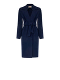 Cappotto Blu in Doppio Crepe