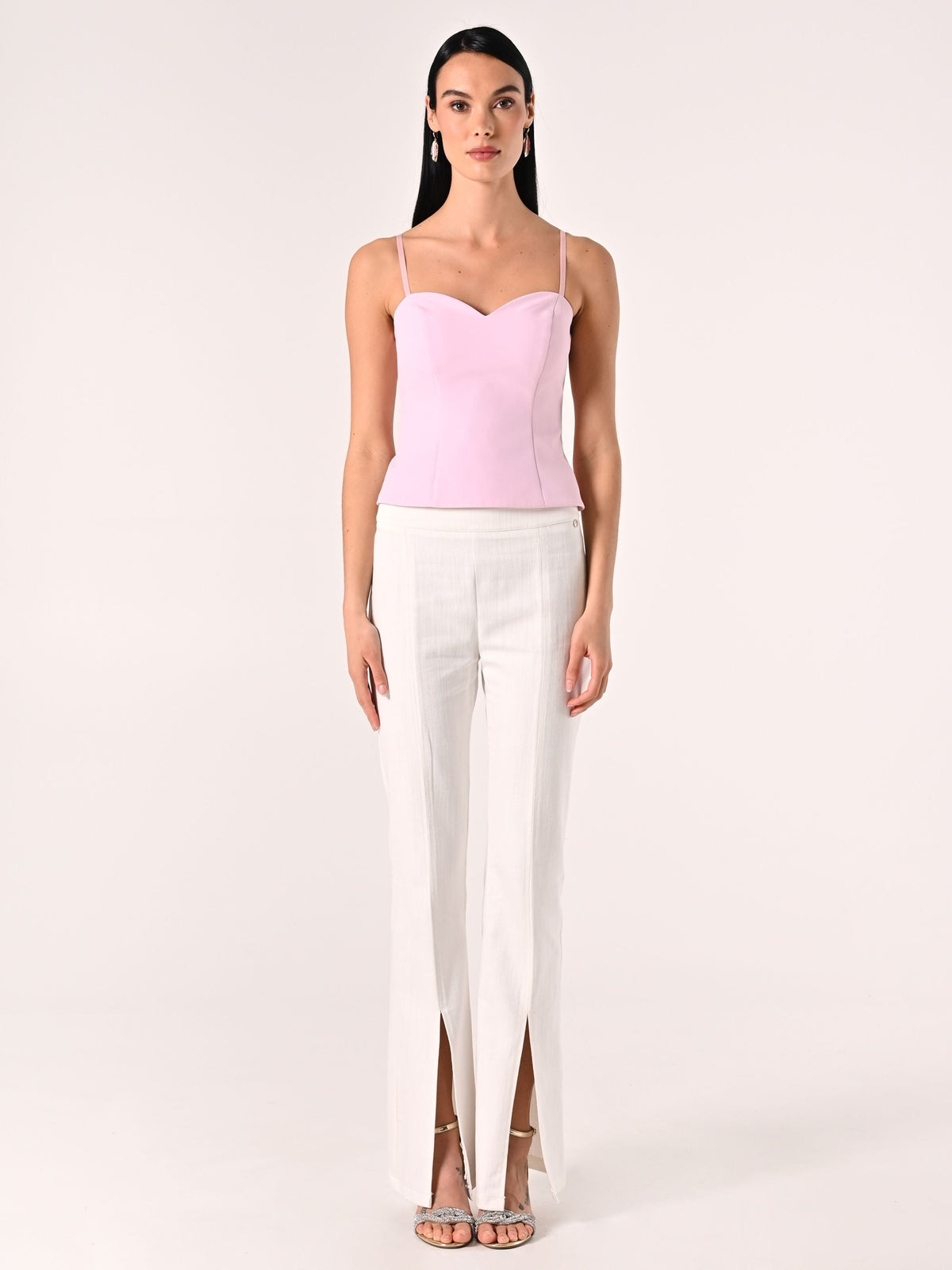 Top Rosa con Spille Fiocchi & Strass