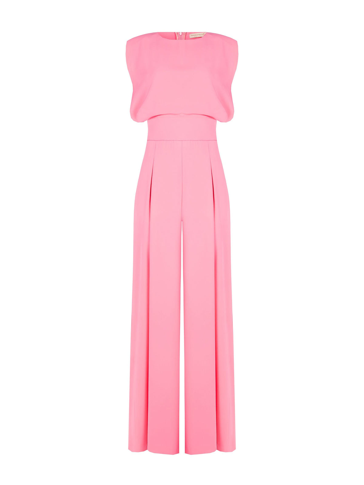 Tuta rosa con pantalone a palazzo