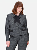 Giacca Curvy in bouclé nera