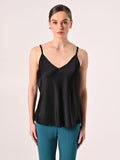 Top Spalline Sottili Nero