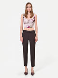 Pantalone marrone moro con piega stirata