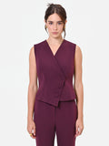 Gilet Studio Gessato bordeaux in crepe
