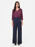 Pantalone palazzo blu navy