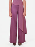 Pantalone palazzo in raso rosa antico Giorgia Palmas X Rinascimento