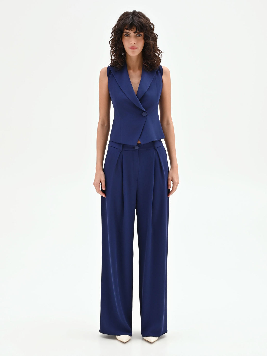 Pantaloni Studio palazzo blu indaco