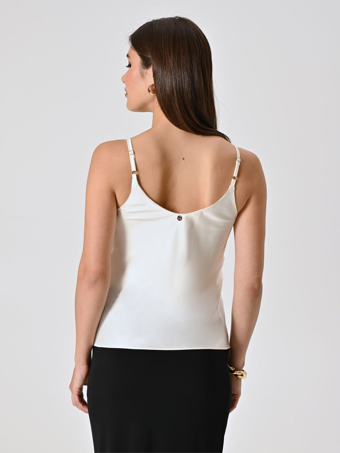 Top Spalline Sottili Bianco