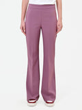 Pantalone bootcut rosa antico con piega stirata