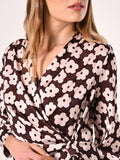 Blusa  stampa Fiori Rosa & Cioccolato