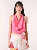 Top Fuxia in Raso