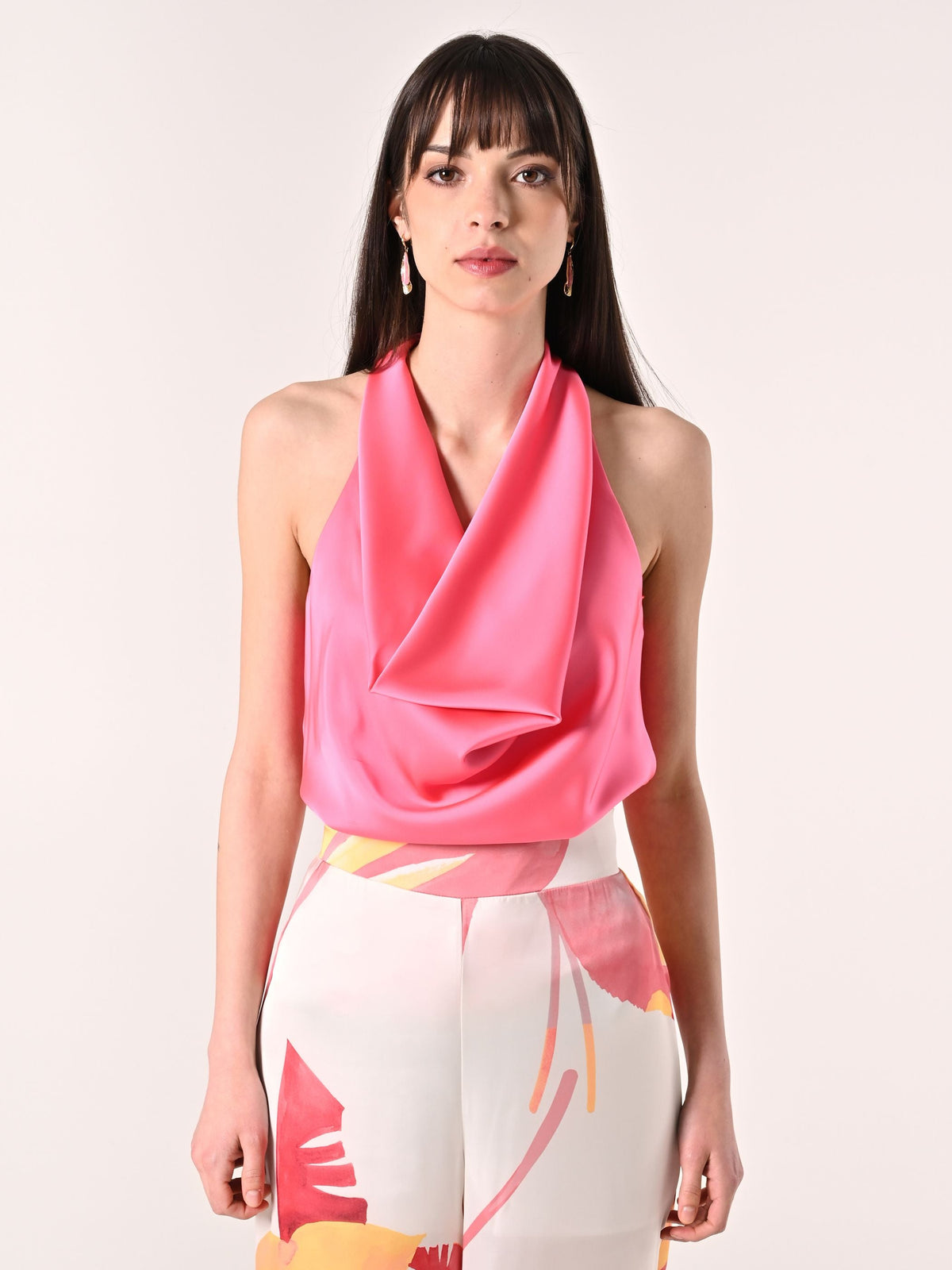Top Fuxia in Raso