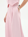 Pantalone palazzo rosa pastello