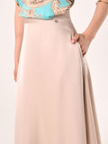 Gonna in Raso Beige Chiaro
