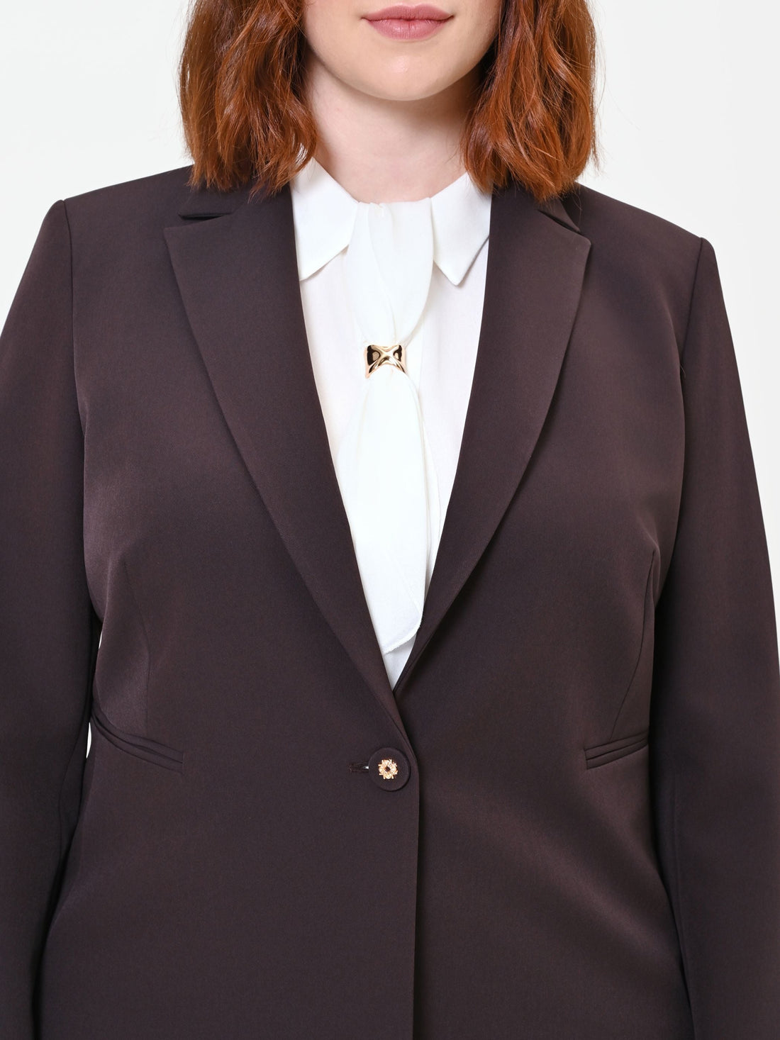 Giacca Curvy  monopetto moro marrone