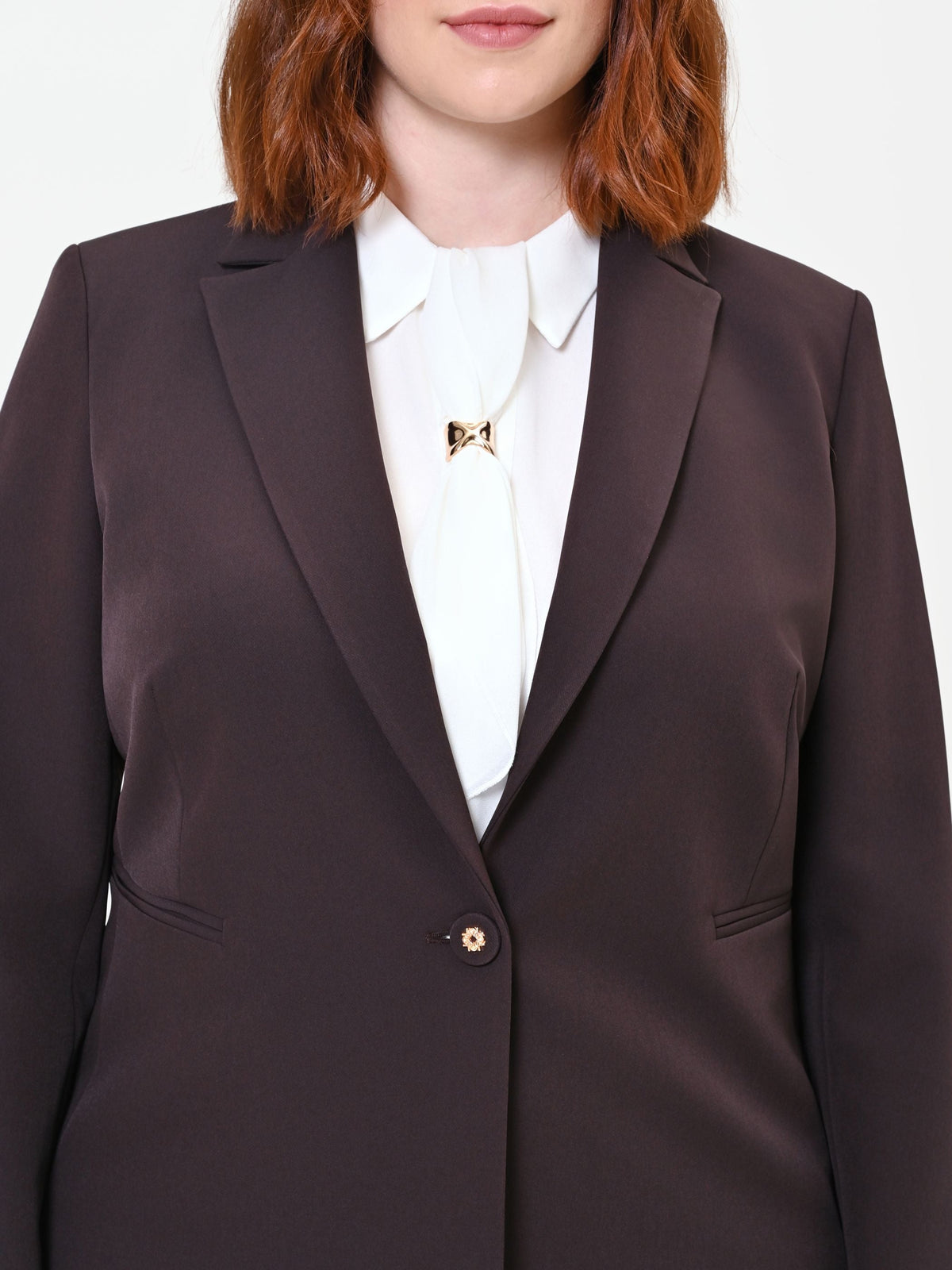 Giacca Curvy  monopetto moro marrone