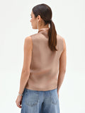 Top marrone bronzo con fiocco e punti luce