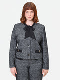 Giacca Curvy in bouclé nera