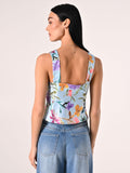 Top stampa Floreale con Nodo