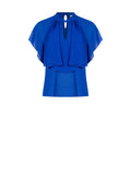 Blusa con Rouches Blu Cina