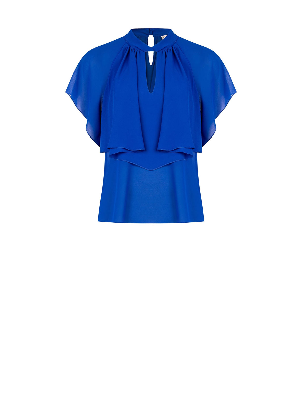 Blusa con Rouches Blu Cina