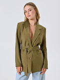 Giacca Verde Militare con Cintura