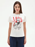 T-shirt 'Miranda: The Devil Wears Prada' bianca in cotone