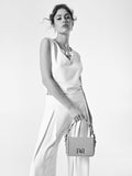 Top con Fibbia in Crepe Bianco