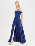 Abito Rinascimento atelier Blu con Spalle Scoperte