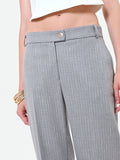 Pantalone gessato grigio chiaro