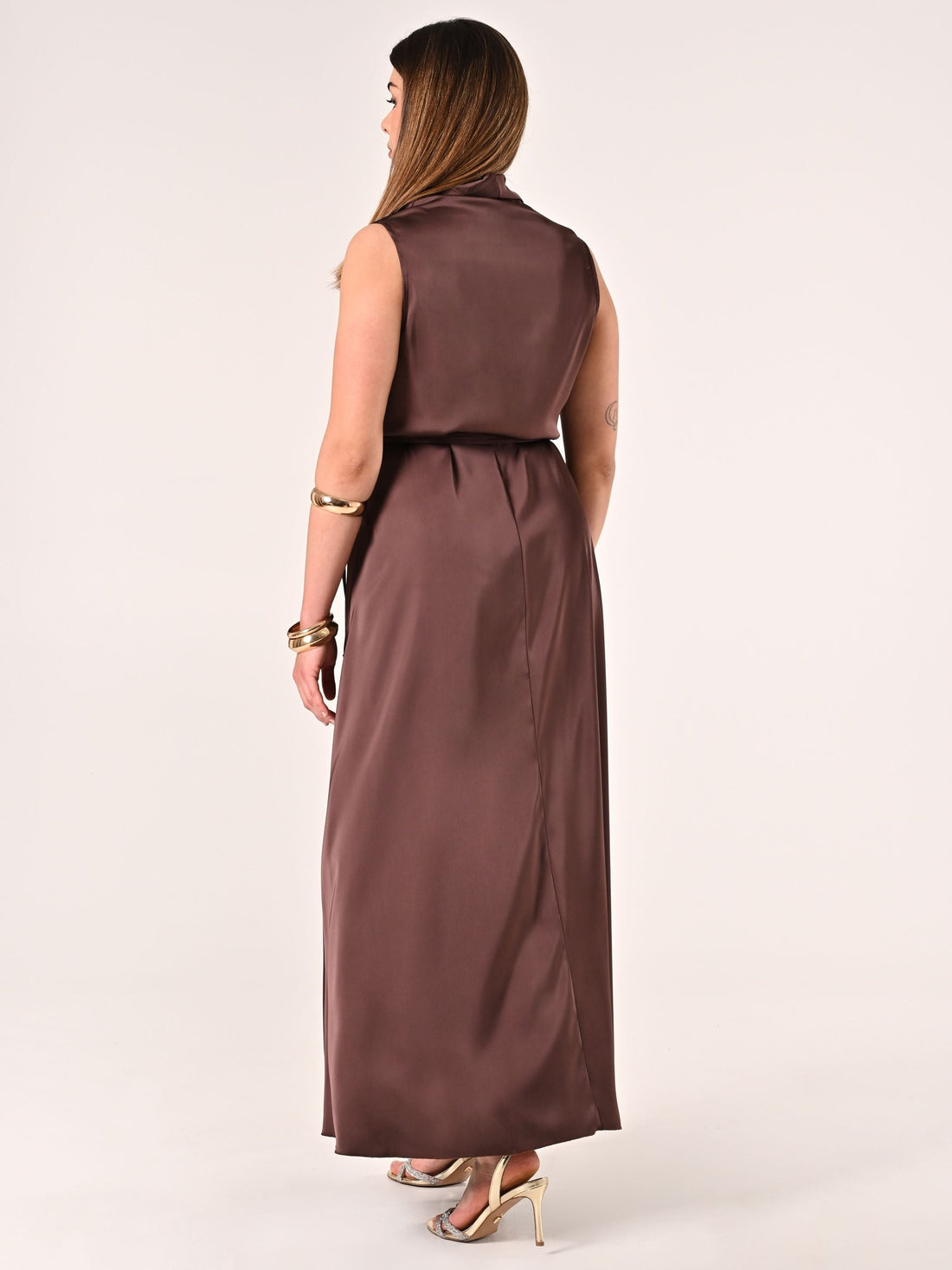 Abito Curvy Marrone Cioccolato