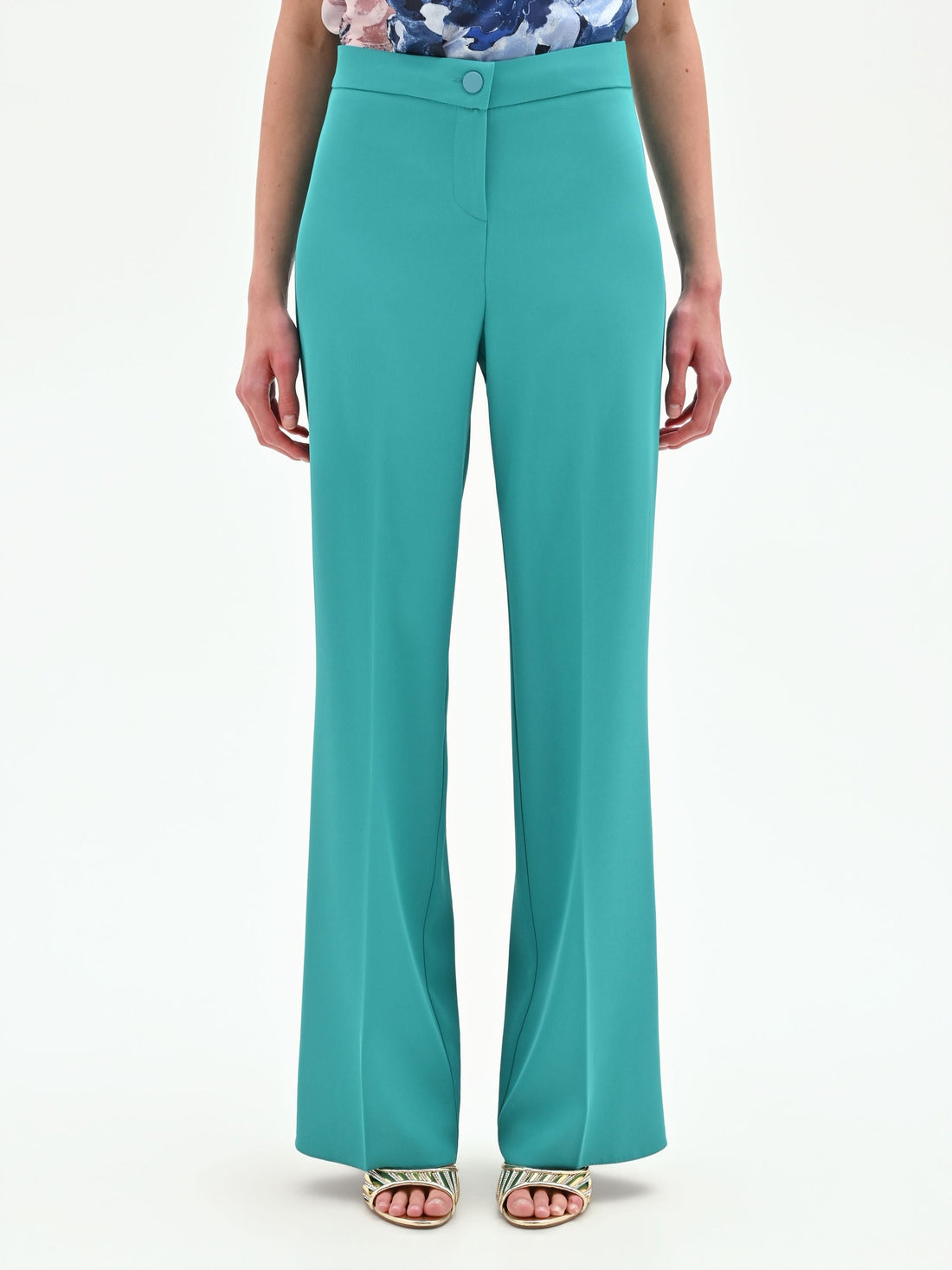 Pantalone a palazzo turchese azzurro