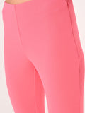 Pantaloni Rosa Camelia in Scuba mano Crepe