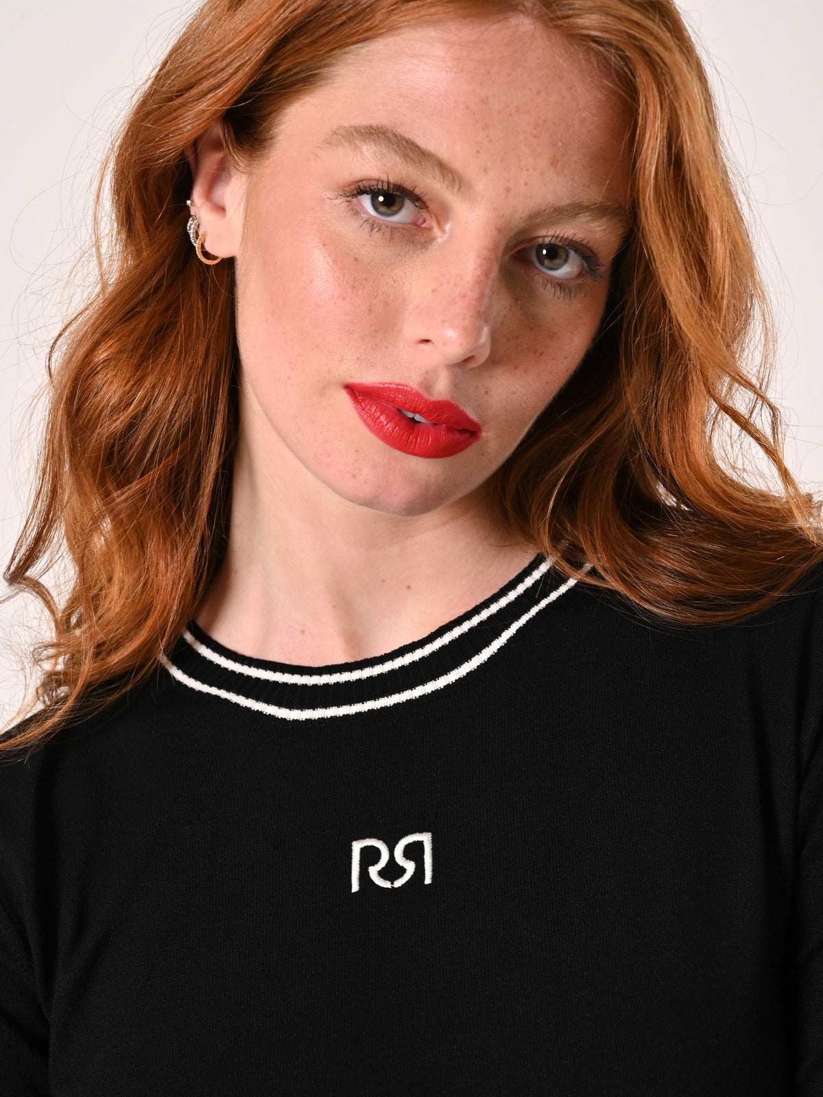 Maglia a Maniche corte con Bordi a Contrasto