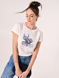T-Shirt Bianca in Misto Viscosa