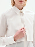 Camicia tre-in-uno bianca in cotone