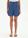 Bermuda in chambray con pinces