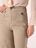 Pantaloni Beige con Patte