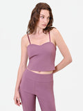 Top crop rosa antico stile bustier