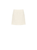 Minigonna beige chiaro a vita alta