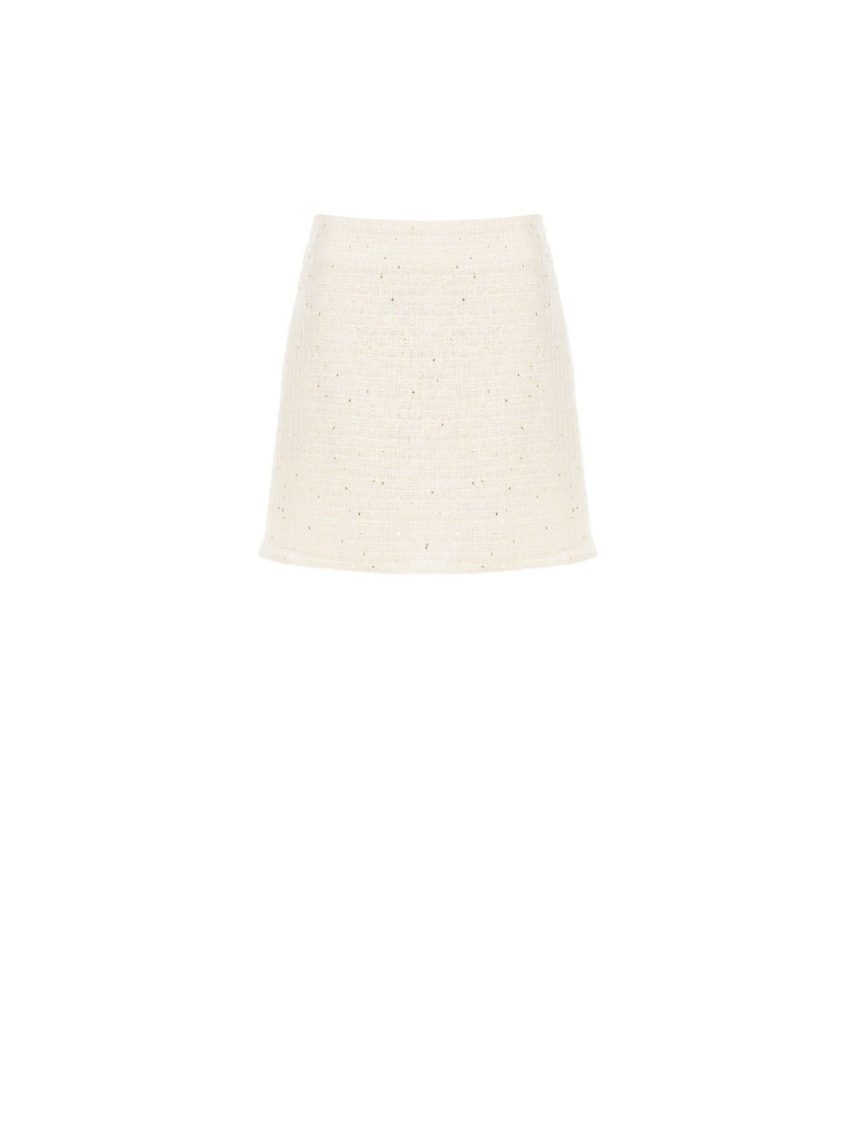 Minigonna beige chiaro a vita alta